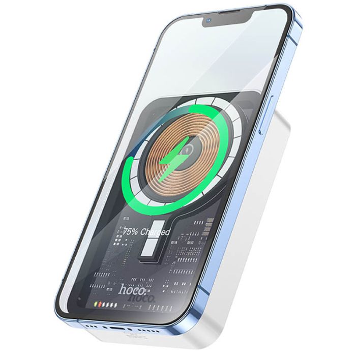 Hoco Q10A Transparent PD20W з Бездротовий 10 000 mAh White - 00000067628_1