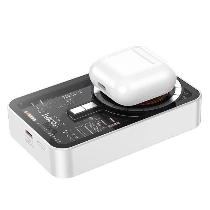 Hoco Q10A Transparent PD20W з Бездротовий 10 000 mAh White - 00000067628_1