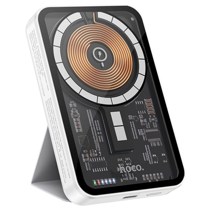 Hoco Q10 Transparent PD20W з Бездротовий 5000 mAh White - 00000067624_1