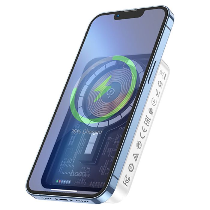 Hoco Q10 Transparent PD20W з Бездротовий 5000 mAh White - 00000067624_1