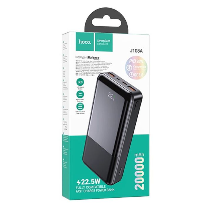 Hoco J108A Universe 22.5W 20000 mAh Black - 00000067621_1