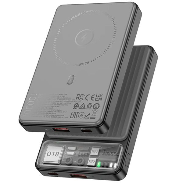 Портативний зарядний пристрій Power Bank Hoco Q18 Tourer 22.5W з Бездротовий зарядний пристрій 10 000 mAh Black - 00000066161_3