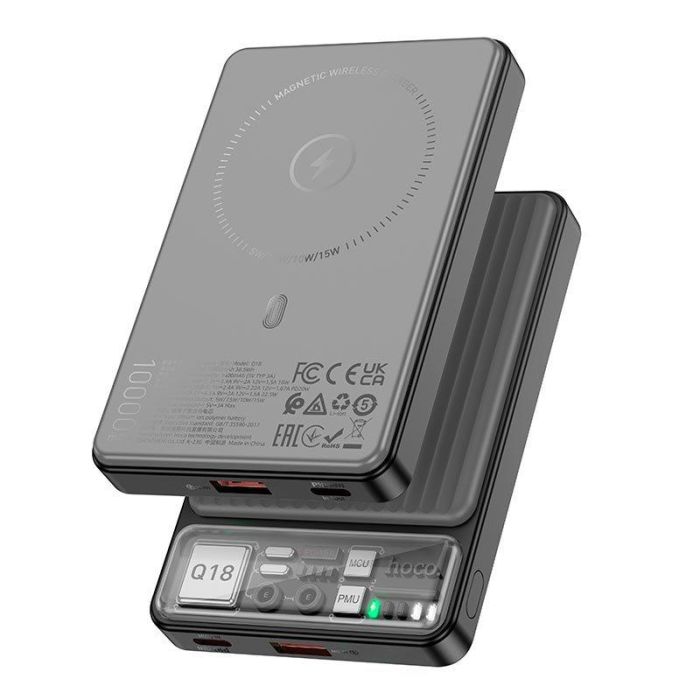 Hoco Q18 Tourer Magnetic 10000 mAh 22.5W MagSafe QC3.0 PD3.0 чорний
