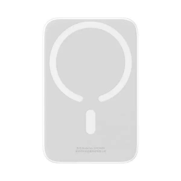 Qi 15W Baseus Magnetic Mini Wireless Fast Charge 2in1 6000 mAh 20W 2.4A QC3.0+PD3.0 (P10059002223-00) White