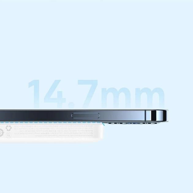 Qi 15W Baseus Magnetic Mini Wireless Fast Charge 2in1 6000 mAh 20W 2.4A QC3.0+PD3.0 (P10059002223-00) White